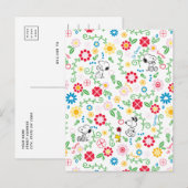 Snoopy, zo zoet bloempatroon briefkaart (Voorkant / Achterkant)