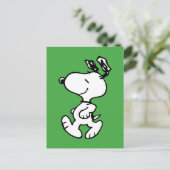 Snoopy, zo zoet bloempatroon briefkaart (Staand voorkant)