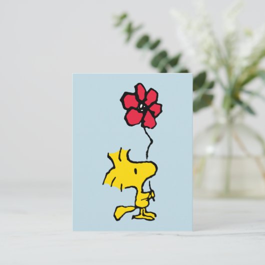 Snoopy, zo zoet bloempatroon briefkaart (Staand voorkant)