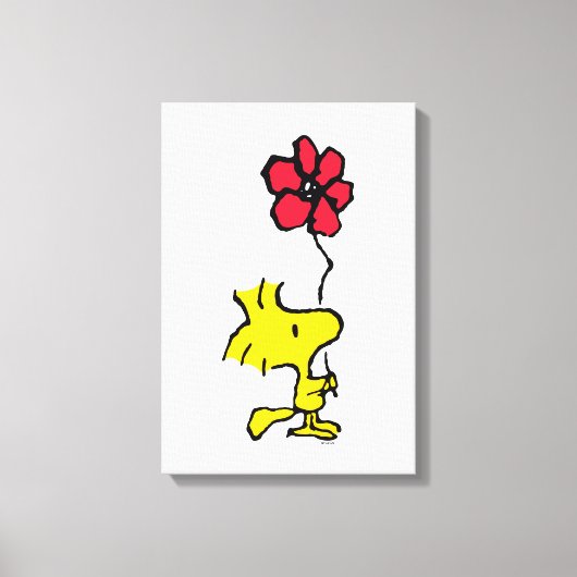Snoopy, zo zoet bloempatroon canvas afdruk (Voorkant)