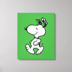 Snoopy, zo zoet bloempatroon canvas afdruk