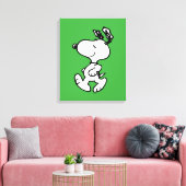 Snoopy, zo zoet bloempatroon canvas afdruk (Insitu (Woonkamer))