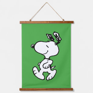 Snoopy, zo zoet bloempatroon hangend wandkleed