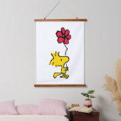 Snoopy, zo zoet bloempatroon hangend wandkleed (Slaapkamer)