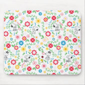Snoopy, zo zoet bloempatroon muismat (Voorkant)