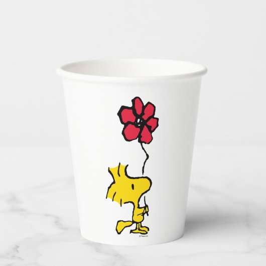Snoopy, zo zoet bloempatroon papieren bekers (Voorkant)