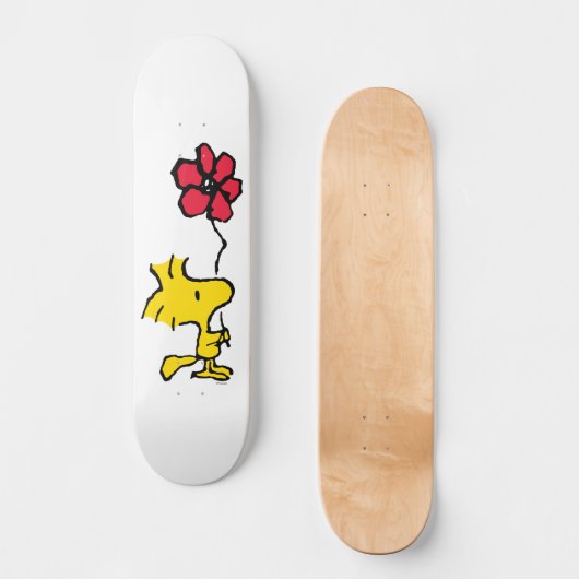 Snoopy, zo zoet bloempatroon persoonlijk skateboard (Voorkant)