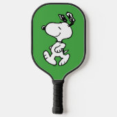 Snoopy, zo zoet bloempatroon pickleball paddle (Achterkant)