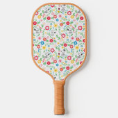 Snoopy, zo zoet bloempatroon pickleball paddle (Voorkant)