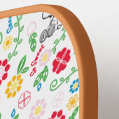 Snoopy, zo zoet bloempatroon pickleball paddle (Links Detail)