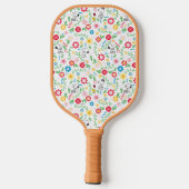 Snoopy, zo zoet bloempatroon pickleball paddle (Achterkant)