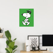 Snoopy, zo zoet bloempatroon poster (Thuiskantoor)