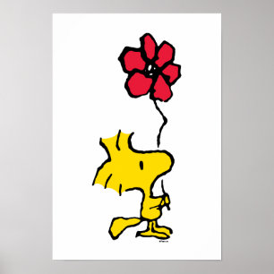 Snoopy, zo zoet bloempatroon poster
