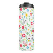 Snoopy, zo zoet bloempatroon thermosbeker (Voorkant)