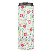 Snoopy, zo zoet bloempatroon thermosbeker (Achterkant)