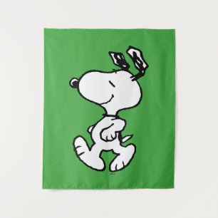 Snoopy, zo zoet bloempatroon wandkleed