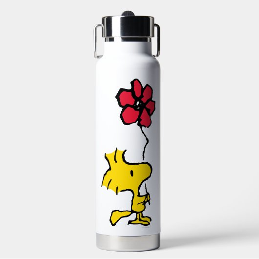 Snoopy, zo zoet bloempatroon waterfles (Voorkant)