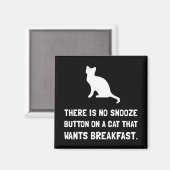 Snooze Button Cat Magneet (Voorkant / Achterkant)