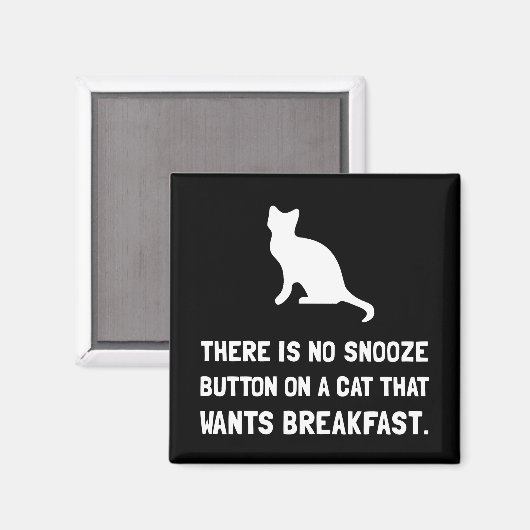 Snooze Button Cat Magneet (Voorkant / Achterkant)