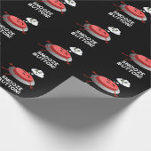 Snooze Button Funny Sleeping Pun Dark BG Cadeaupapier (Hoek)