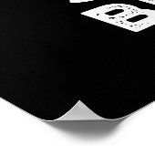 Snooze Button Funny Sleeping Pun Dark BG Poster (Hoek)