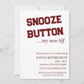 Snooze Button Mijn Nieuwe BFF Custom Fun Pensioen Kaart (Voorkant)