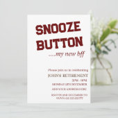 Snooze Button Mijn Nieuwe BFF Custom Fun Pensioen Kaart (Staand voorkant)