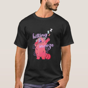 Snooze Knoppen Kat Wekker Slaap Nappie Ochtend T-shirt