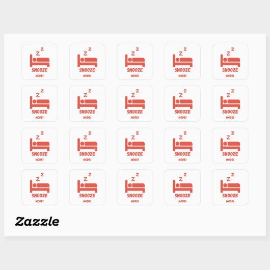 Snooze Mode Square Sticker (Vel)