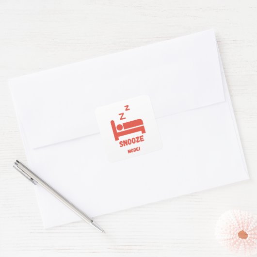Snooze Mode Square Sticker (Envelop)