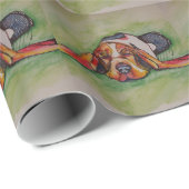 Snoozing Bassett Hound Cadeaupapier (Rol Hoek)