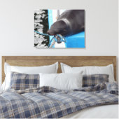 Snoozing Galapagos Zee Lion Canvas Afdruk (Insitu (Slaapkamer))