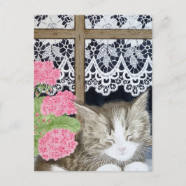 Snoozing in de zon briefkaart