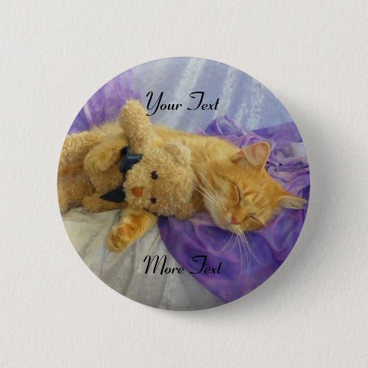 Snoozing Kat Button (Voorkant)
