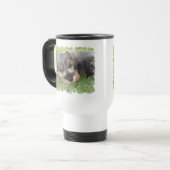 Snoozing Schnauzer Travel Mug Reisbeker (Voorkant links)
