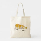 Snoozing Shiba Inu Dog Tote Bag (Achterkant)