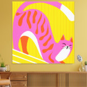 snoozing whiskers canvas afdruk (Insitu (Woonkamer))