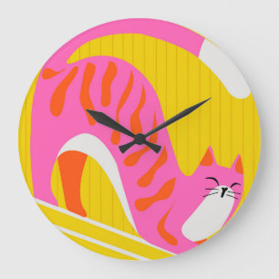 snoozing whiskers grote klok