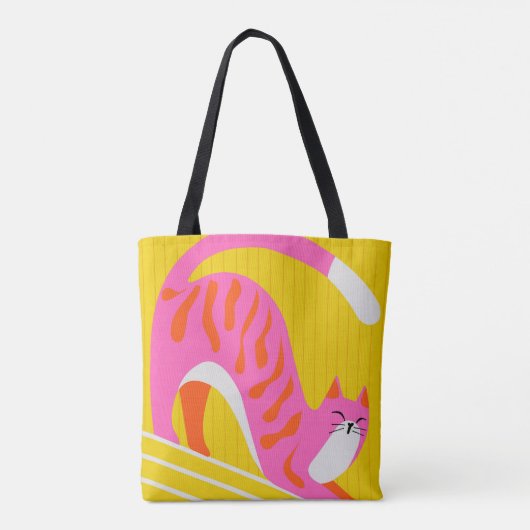 snoozing whiskers tote bag (Achterkant)