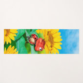 Snoozy ladybug zonnebloemen yoga mat (Voorkant (horizontaal))