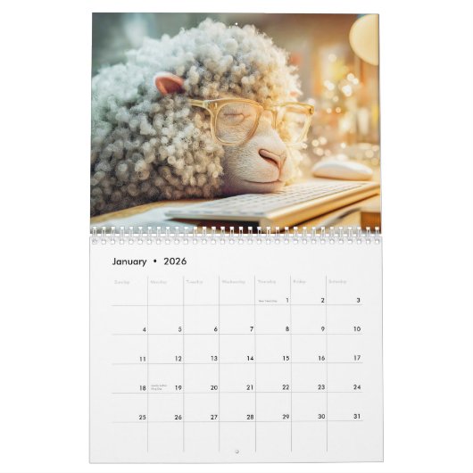 Snoozy Sheep – 2026 Nap-Time Calendar Kalender (Jan 2026)