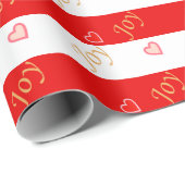 Snop je harten en vreugde op rode witte streep cadeaupapier (Rol Hoek)