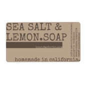 Snop Product Packaging Stylish Messy Rustic Font Etiket (Voorkant)