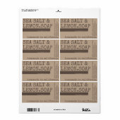 Snop Product Packaging Stylish Messy Rustic Font Etiket (Full Sheet)