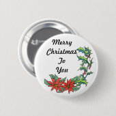 Snop voor Merry kerstbericht Button Badge (Voorkant /achterkant)