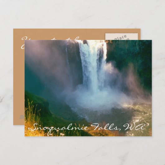 Snoqualmie Falls, WA Postcard Briefkaart (Voorkant / Achterkant)
