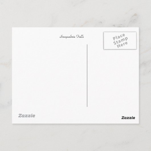 Snoqualmie Herfst briefkaart (Achterkant)