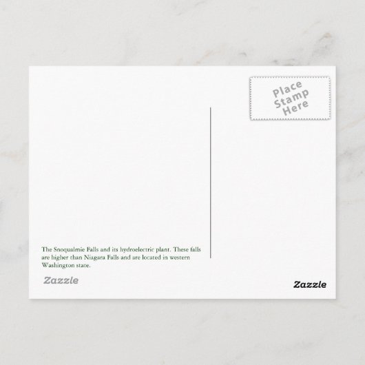 Snoqualmie Herfst Briefkaart (Achterkant)