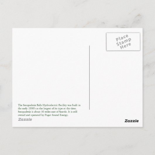 Snoqualmie Herfst Briefkaart (Achterkant)