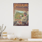 Snoqualmie-Herfsten door de lucht, Washington Trav Poster (Keuken)